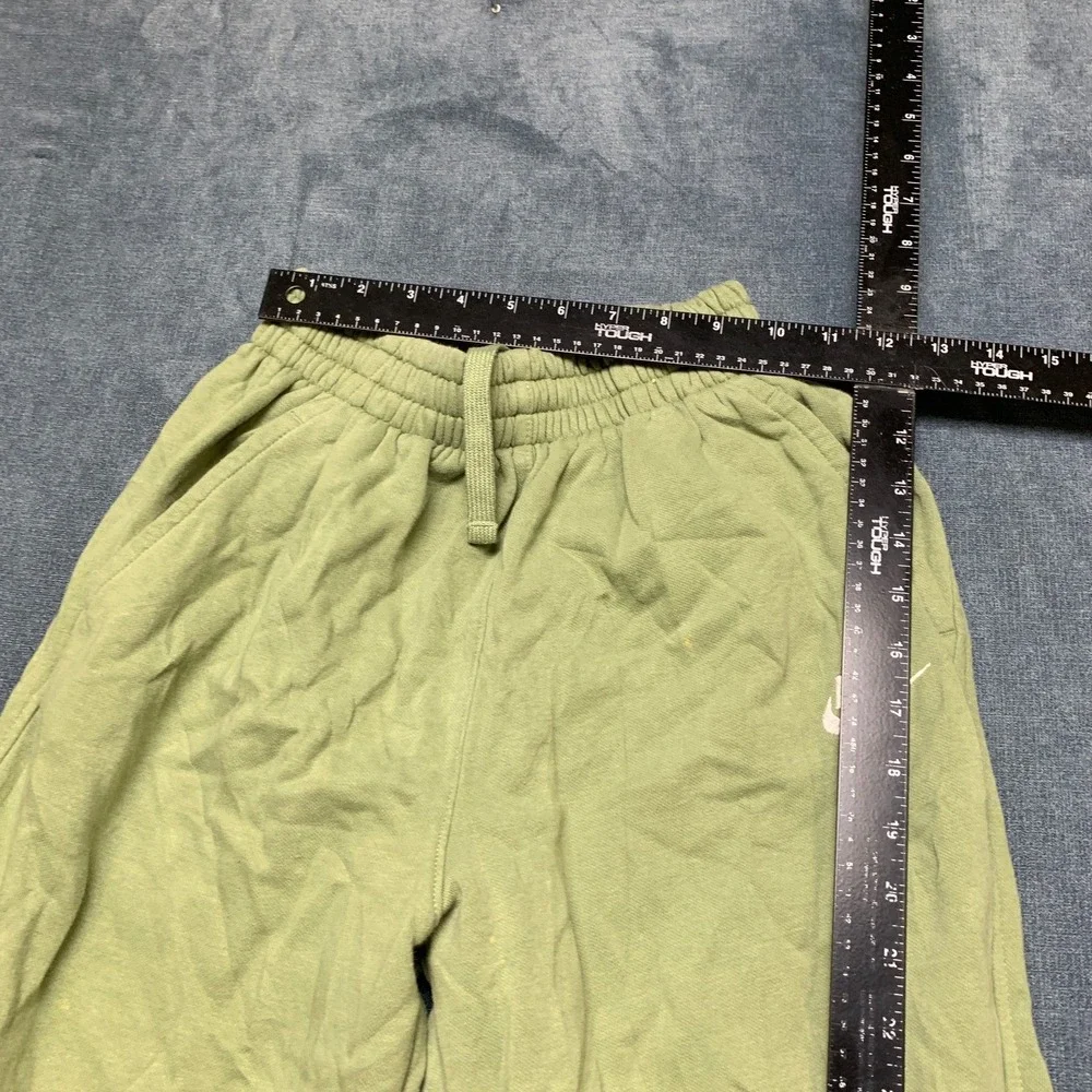 Nike Sweatpants Womens Medium Green Fleece Lined Gym Training Drawstring Waist